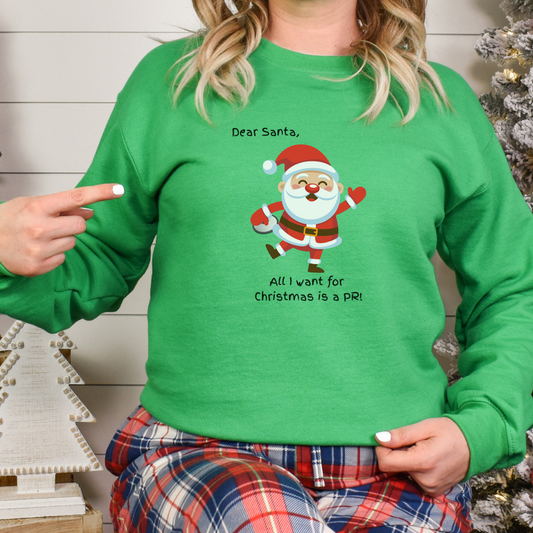 Classic Unisex Crewneck Sweatshirt | Green Dear Santa