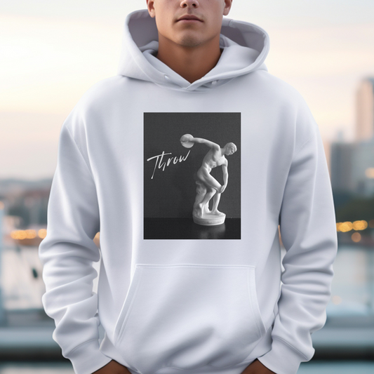 Throw Statue Hoodie | White (Unisex)